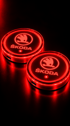 Skoda (2) - Posavasos LED Premium